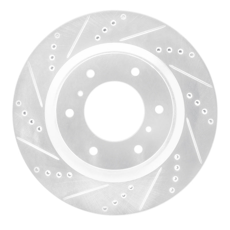 DFC 08-17 Mitsubishi Montero Limited (Mexico) Front Left Drilled & Slotted Silver Brake Rotor