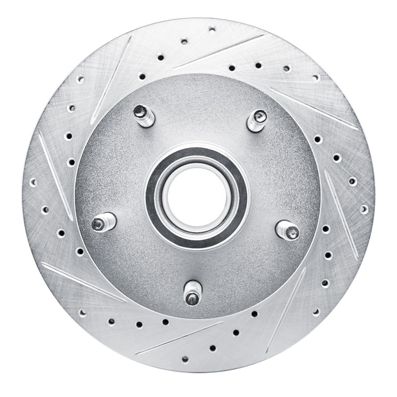 DFC 94-99 Dodge Ram 1500 Pickup Front Left Drilled & Slotted Silver Brake Rotor