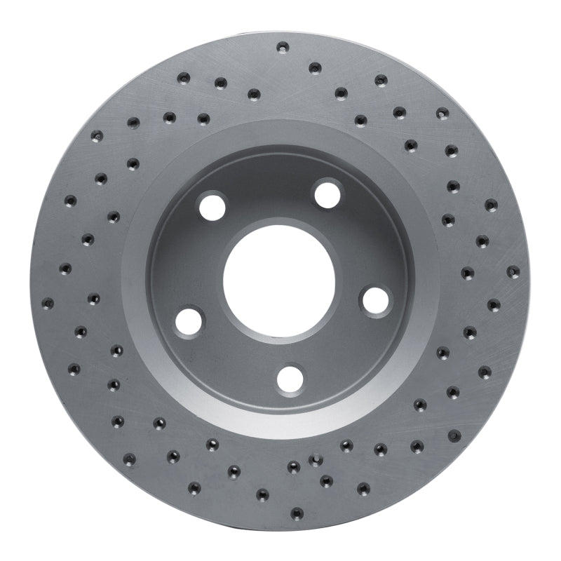 DFC 07-18 Jeep Wrangler Front Left Drilled Geoperformance Rotor