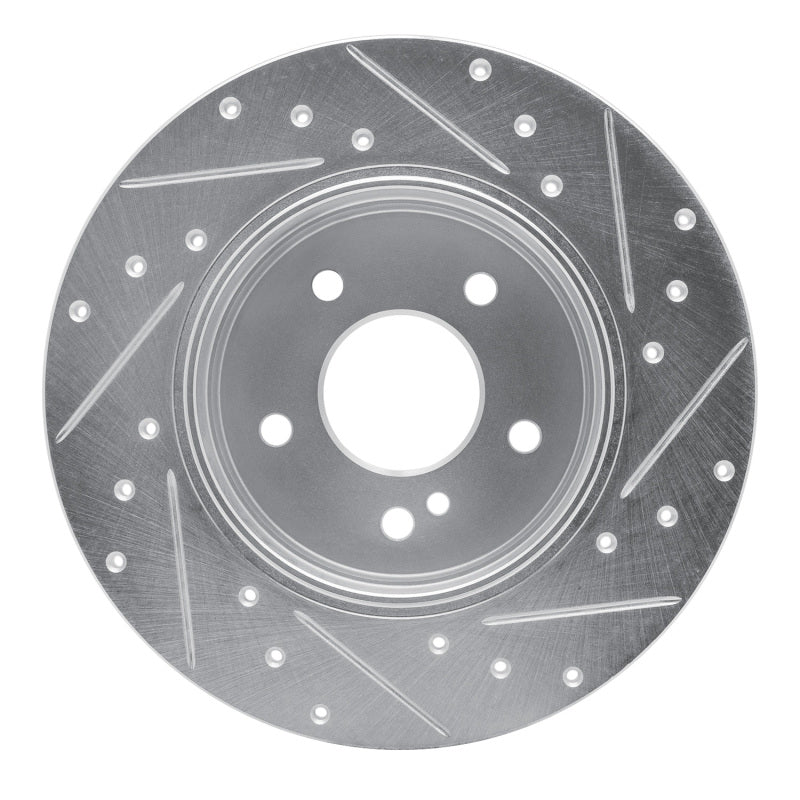 R1 98-03 Mercedes-Benz E320 Rear Left Drilled & Slotted Silver Brake Rotor