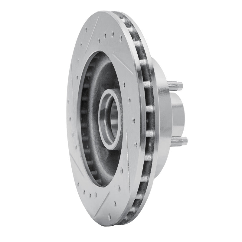 R1 86-92 Ford BRONCO II Front Right Drilled & Slotted Silver Brake Rotor