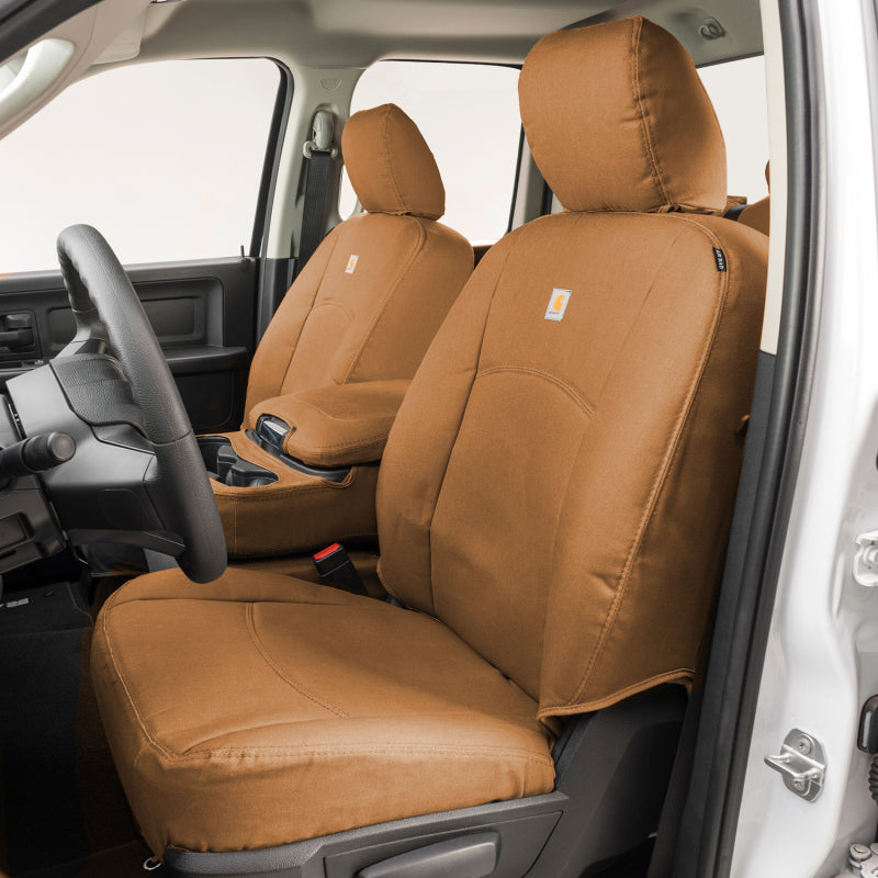 Covercraft 2024 Ford Ranger XL Carhartt PrecisionFit Custom Front Row Seat Covers - Brown