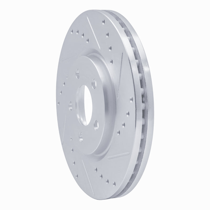 R1 03-09 Chrysler PT Cruiser Front Right Drilled & Slotted Silver Brake Rotor