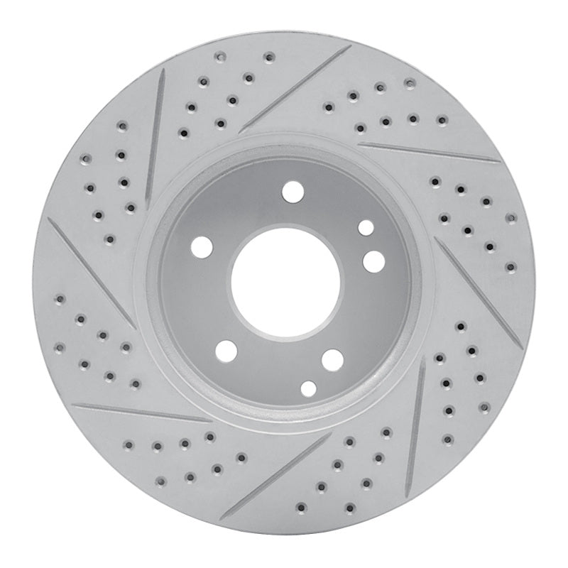 R1 96-11 Chrysler Crossfire Front Right Drilled & Slotted Geo-Carbon Rotor