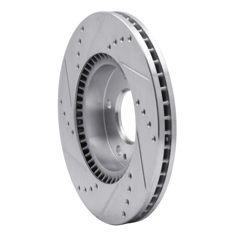 R1 03-13 Hyundai Sonata Front Right Drilled & Slotted Silver Brake Rotor