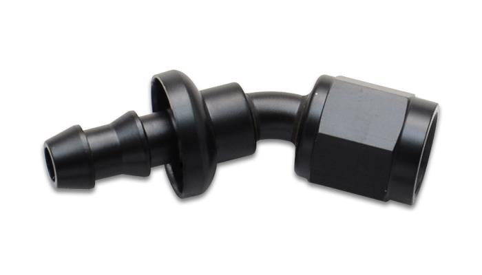 Vibrant Push-On 30 Degree Hose End Elbow Fitting Size -6AN