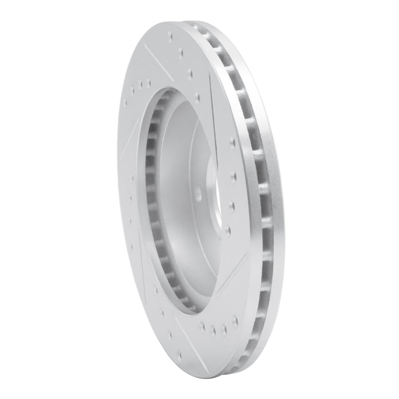 R1 93-03 Ford Probe Front Left Drilled & Slotted Silver Brake Rotor