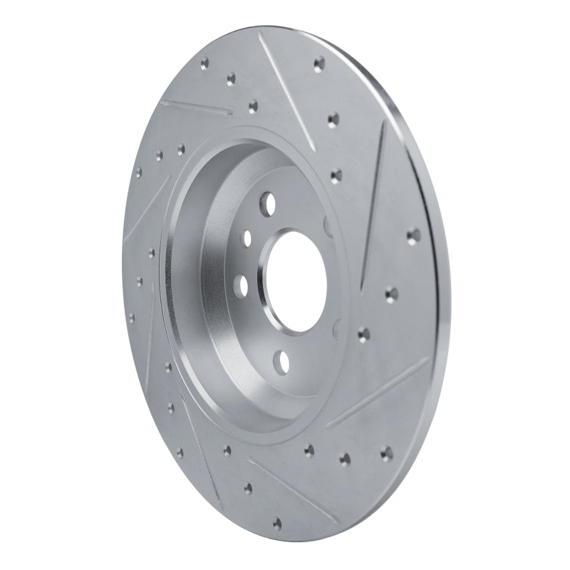 DFC 20-22 Jaguar E-Pace Rear Left Drilled & Slotted Silver Brake Rotor