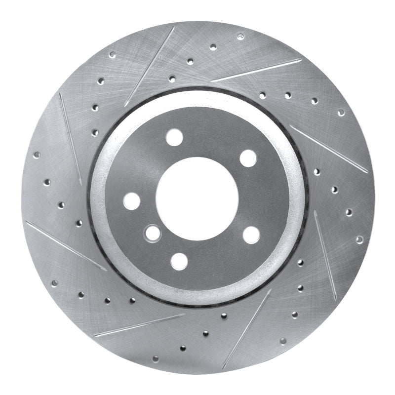 DFC 04-10 BMW 550i Rear Left Drilled & Slotted Silver Brake Rotor