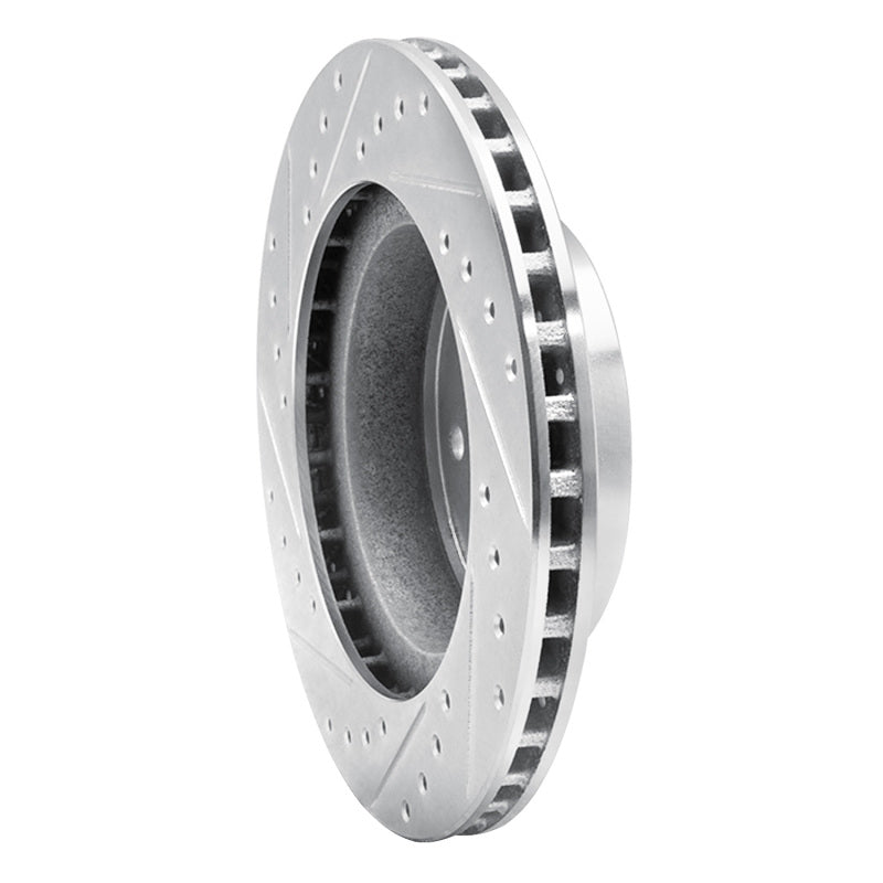 R1 87-90 Dodge DAKOTA 4WD Front Left Drilled & Slotted Silver Brake Rotor
