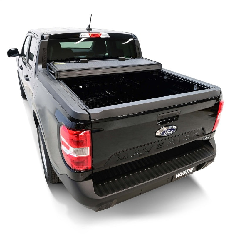 Westin 22-26 Ford Maverick 4WD 4ft. 6in. Bed Hard Tri-Fold Tonneau Cover - Black