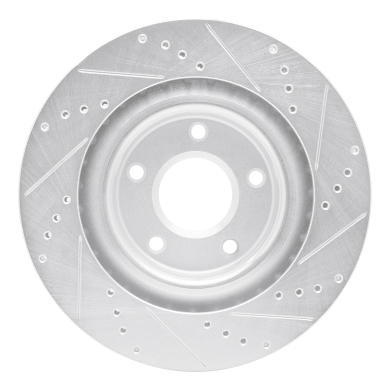 DFC 05-13 Cadillac XLR Front Left Drilled & Slotted Silver Brake Rotor