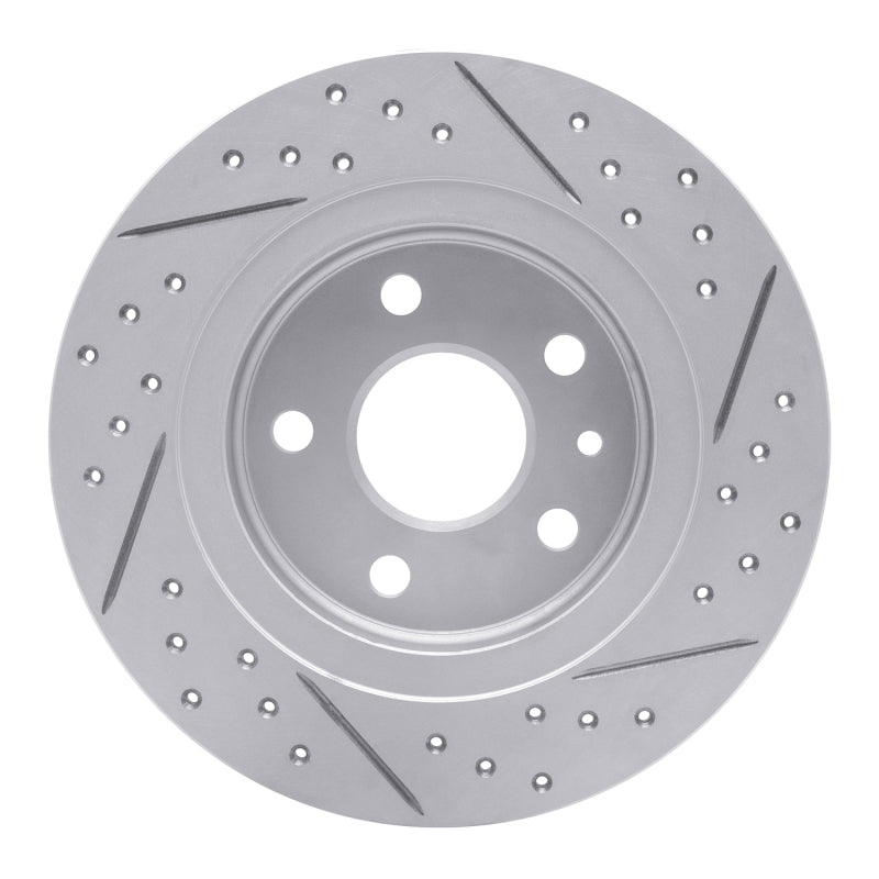 R1 11-22 Buick Encore Rear Left Drilled & Slotted Geo-Carbon Rotor
