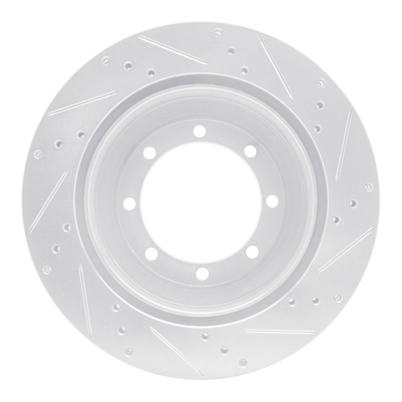 DFC 99-07 Ford E-350 Super Duty Rear Left Drilled & Slotted Silver Brake Rotor