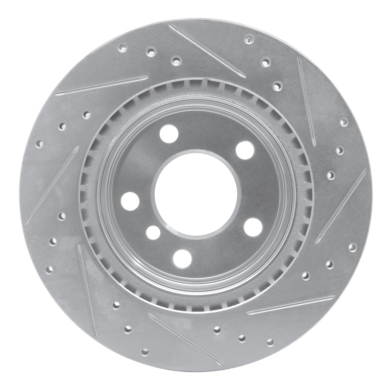 DFC 06-21 BMW 328i Rear Left Drilled & Slotted Silver Brake Rotor