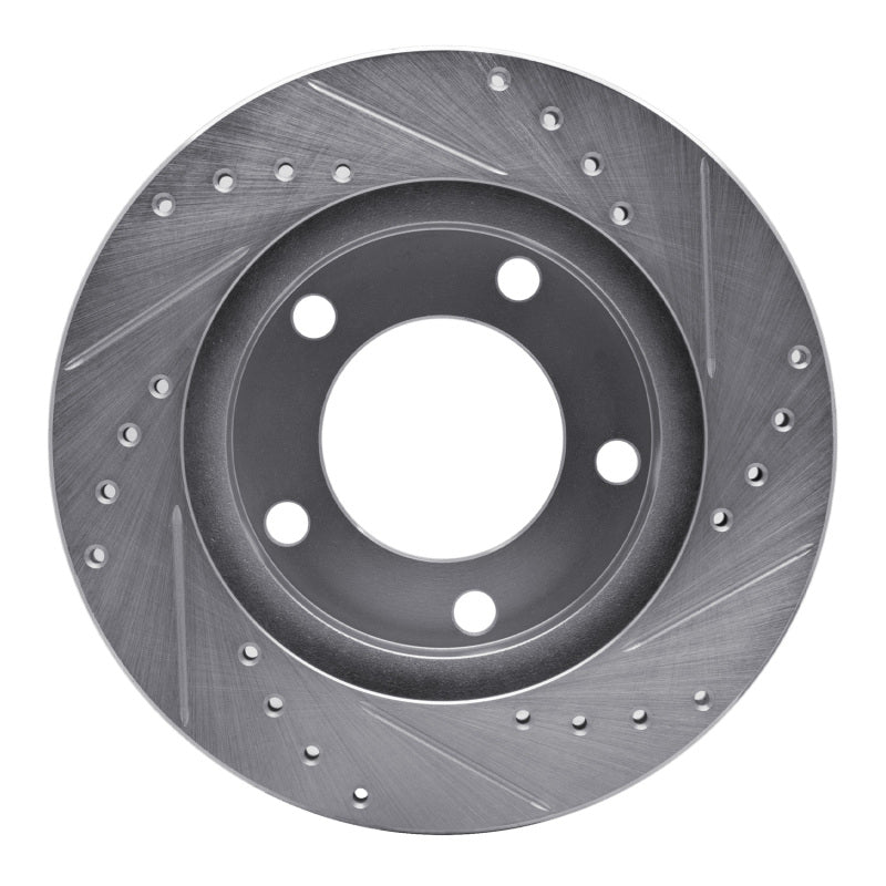 R1 76-86 Jeep Scrambler Front Left Drilled & Slotted Silver Brake Rotor