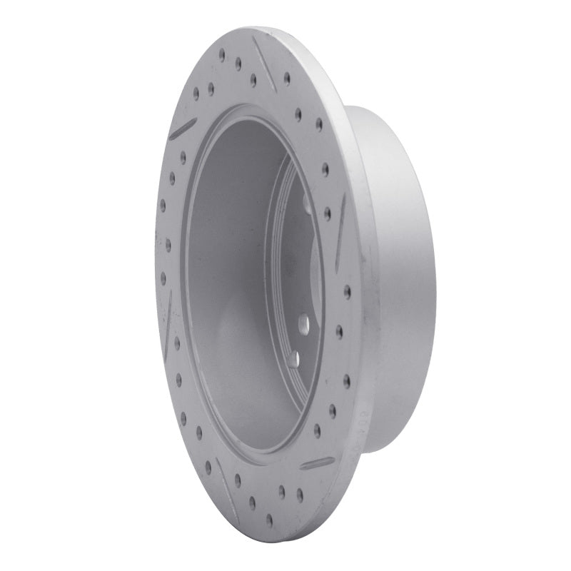 R1 01-10 Hyundai Tucson Rear Left Drilled & Slotted Geo-Carbon Rotor