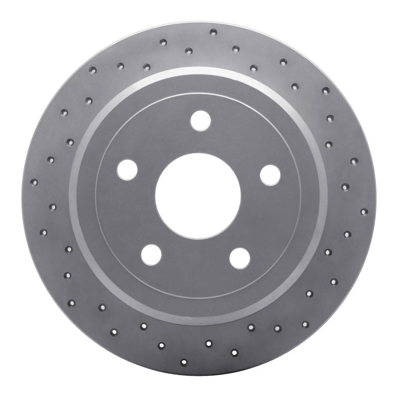 DFC 07-18 Jeep Wrangler Rear Right Drilled Geoperformance Rotor