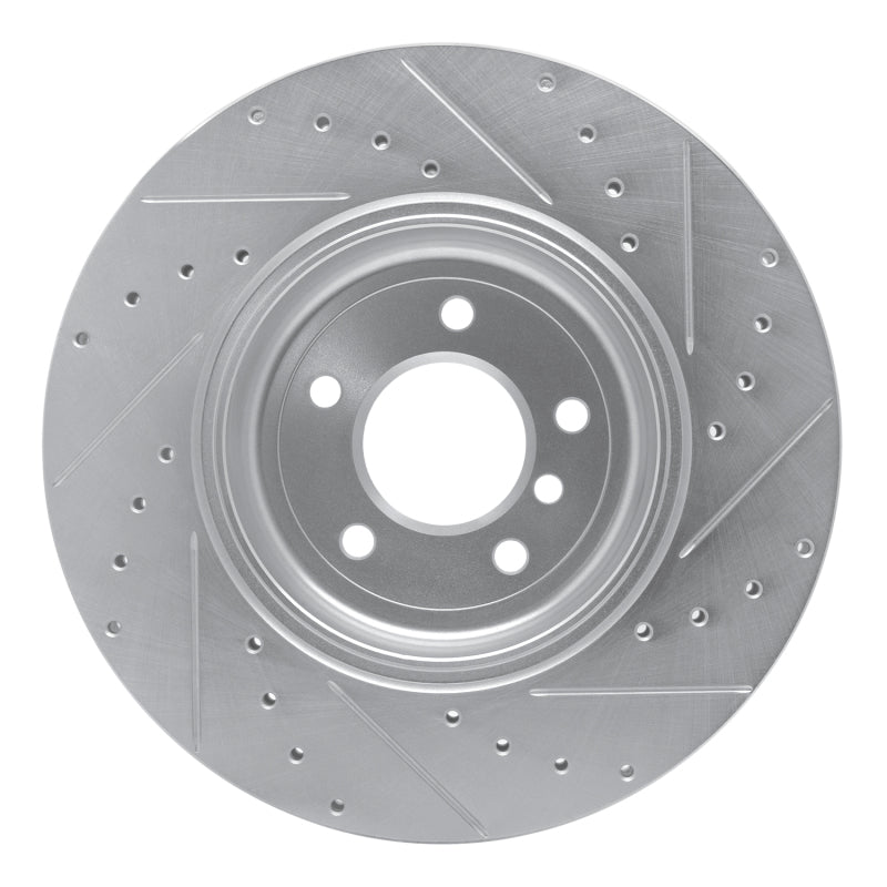 DFC 04-10 BMW 550i Rear Left Drilled & Slotted Silver Brake Rotor