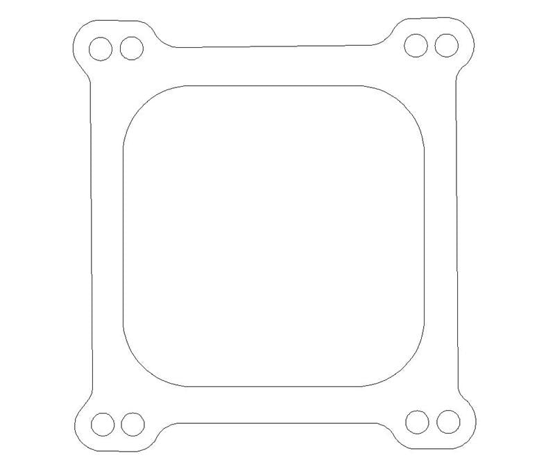 Cometic Holley 4 Barrel 4150 Style .047in Fiber Carburetor Gasket - 4.500in x4.500in - Open Plenum