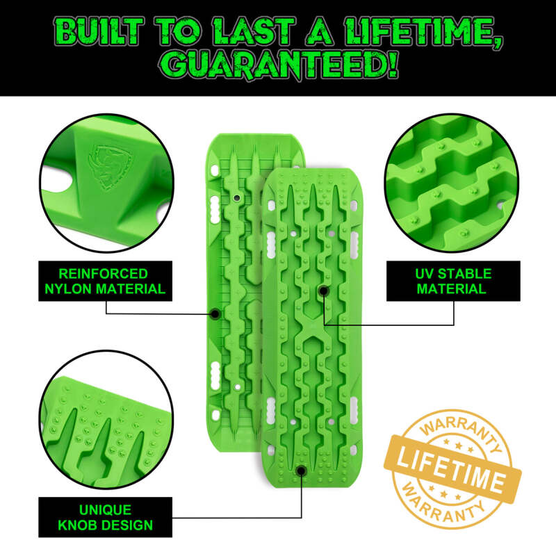 Rhino USA Recovery Traction Boards - Green (Pair)