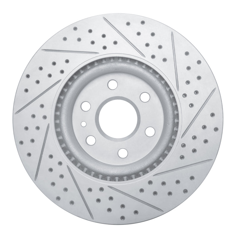 R1 10-16 Cadillac Srx Front Left Drilled & Slotted Geo-Carbon Rotor