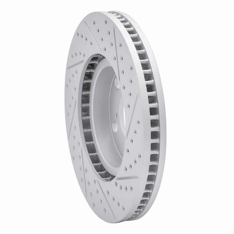 R1 06-15 Lexus IS250 Left Front Drilled & Slotted Geo-Carbon Rotor