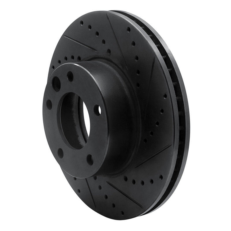 R1 08-18 Mercedes-Benz G500 (USA/Canada) Front Right Drilled & Slotted Black Brake Rotor