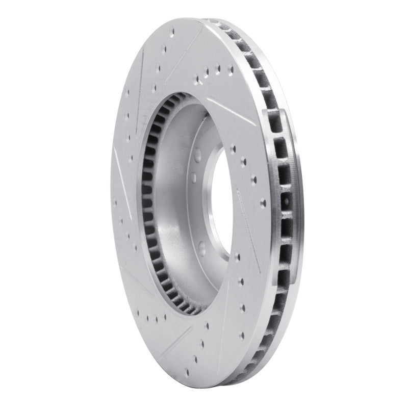 DFC 07-09 Kia Sorento Front Right Drilled & Slotted Silver Brake Rotor