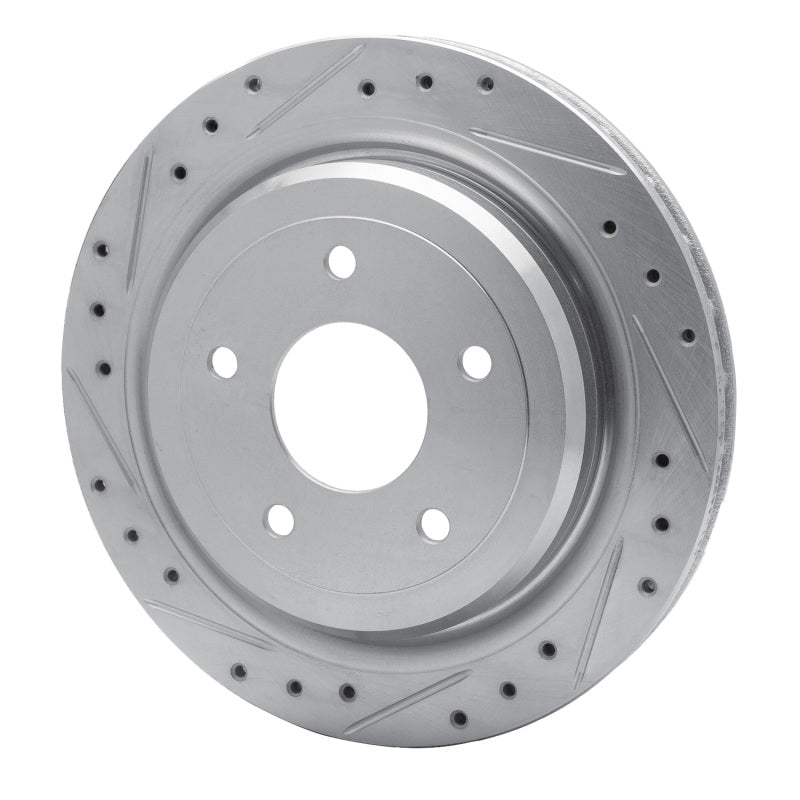 DFC 97-13 Cadillac XLR Rear Left Drilled & Slotted Silver Brake Rotor