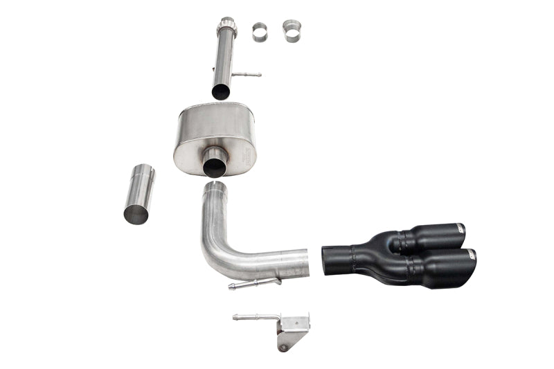 Corsa 14-16 Chevrolet Silverado 3.0in Catback Front Axle Exit Exhaust w/ Twin 4.0in Black Tips