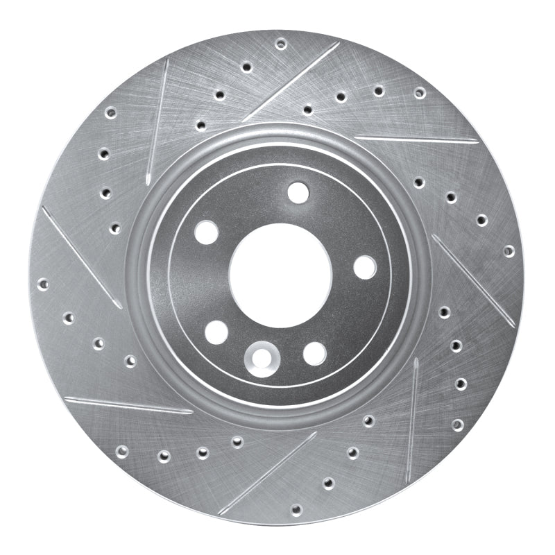DFC 17-20 Jaguar XF Front Left Drilled & Slotted Silver Brake Rotor