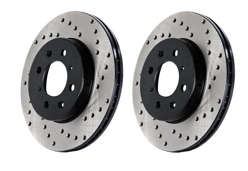 StopTech 99-08 Acura TL (STD Caliber) / 01-03 CL / 04-09 TSX Cross Drilled Left Front Rotor