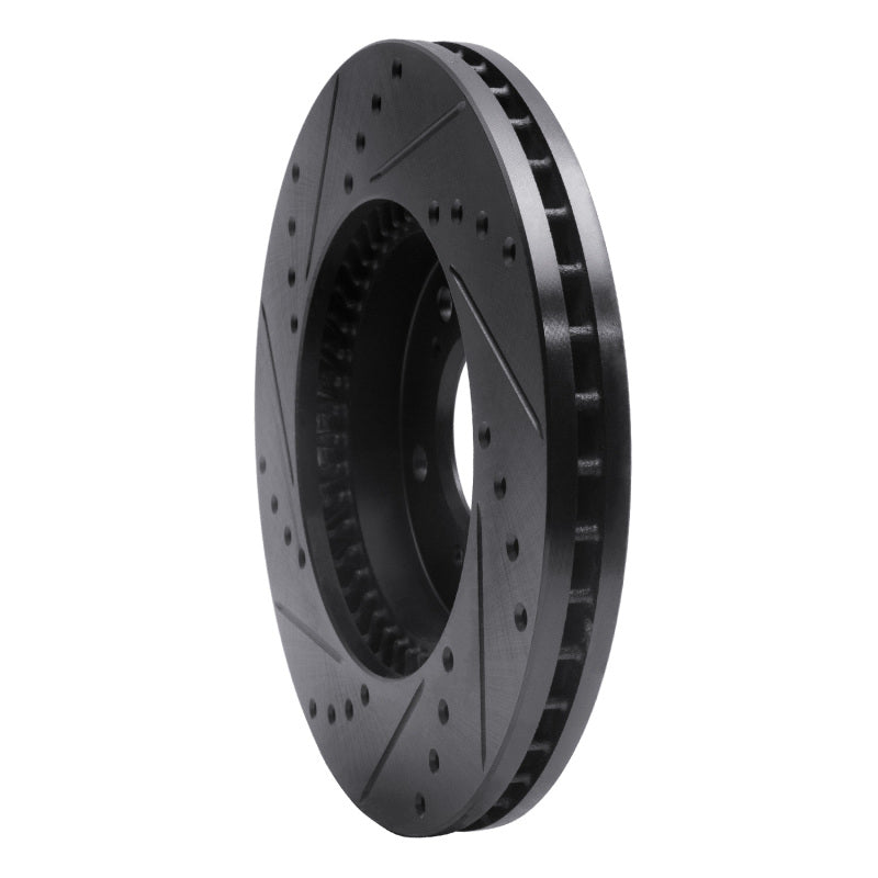 R1 93-95 Acura Legend Front Right Drilled & Slotted Black Brake Rotor