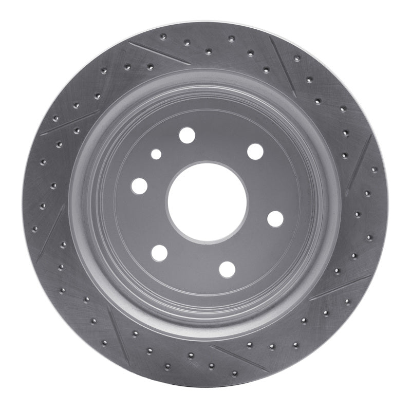 R1 13-19 Cadillac Xts Rear Right Drilled & Slotted Geo-Carbon Rotor