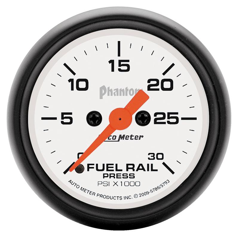 Autometer Phantom 2-1/16in 30K PSI Digital Stepper Motor Fuel Rail Pressure Gauge