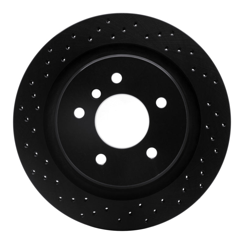 R1 95-99 BMW M3 E36 Rear Right Drilled Black Brake Rotor