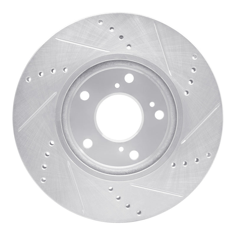 DFC 16-25 Honda Insight Front Left Drilled & Slotted Silver Brake Rotor