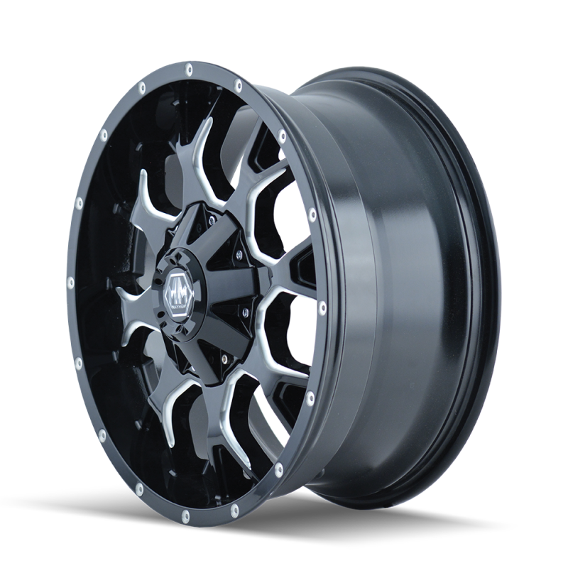 Mayhem 8015 Warrior 17x9 / 8x170 BP / 18mm Offset / 125.2mm Hub Gloss Black Milled Wheel