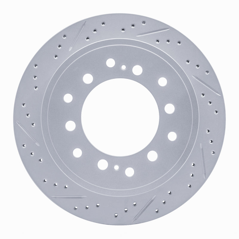 R1 10-24 Lexus GX460 Rear Left Drilled & Slotted Geo-Carbon Rotor