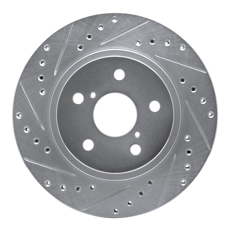 R1 96-03 Toyota RAV4 Front Left Drilled & Slotted Silver Brake Rotor