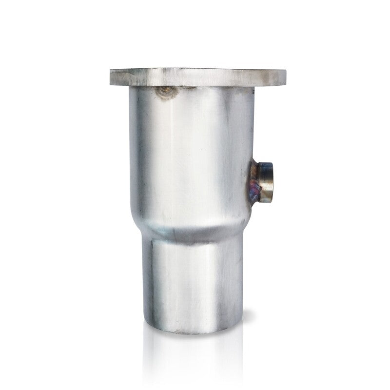 Stainless Works Collector Adapter 3-Bolt 3-1/2in OD Tubing 2-1/2in OD Outlet + O2 Bung