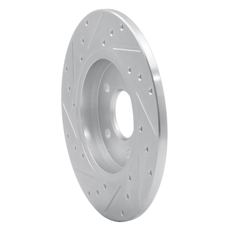 R1 01-08 Ford Mondeo (Mexico) Rear Right Drilled & Slotted Silver Brake Rotor
