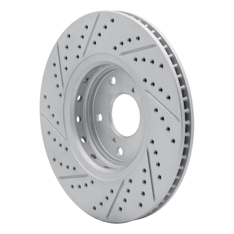 R1 16-22 Acura ILX Front Right Drilled & Slotted Geo-Carbon Rotor