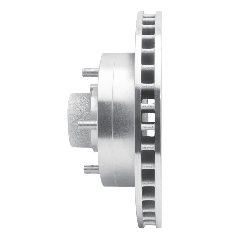 R1 85-97 Dodge B200 / B200 Van / B250 Front Left Drilled & Slotted Silver Brake Rotor