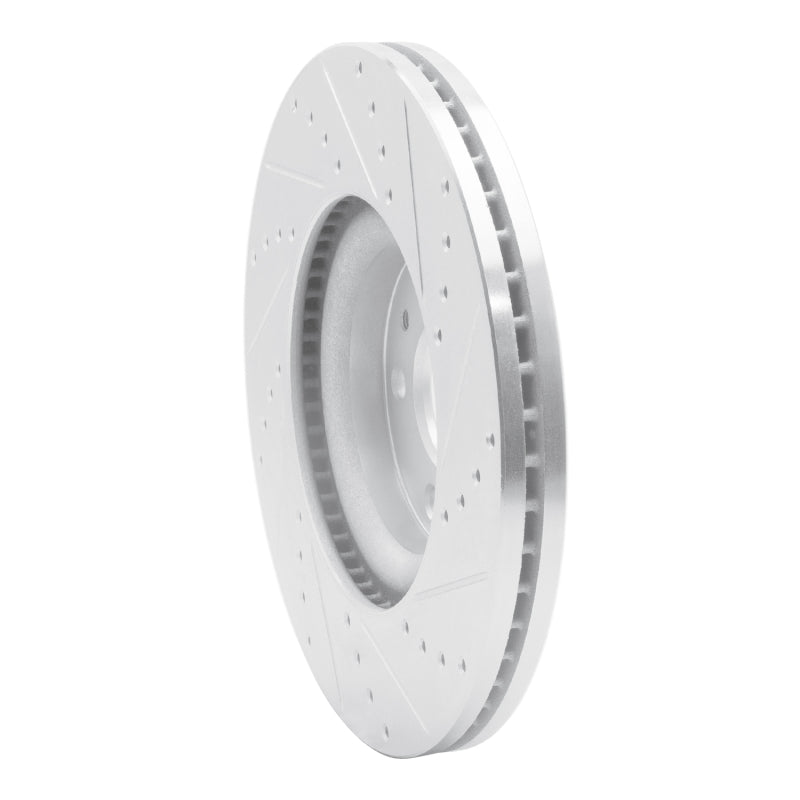 R1 13-20 Ford Fusion Front Left Drilled & Slotted Silver Brake Rotor