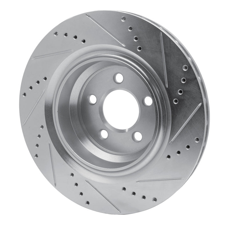 DFC 05-23 Chrysler 300 Rear Left Drilled & Slotted Silver Brake Rotor