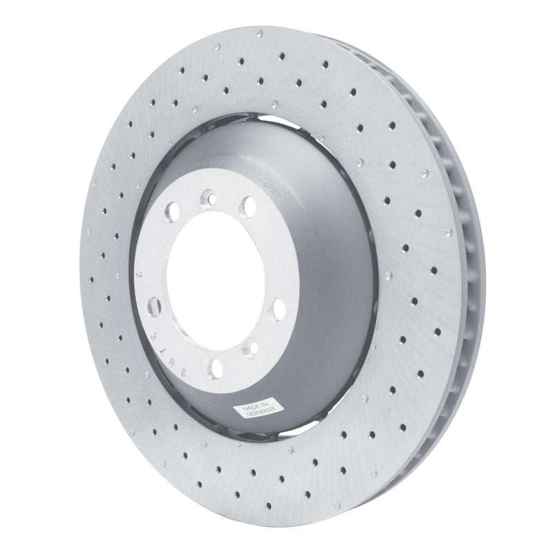 R1 10-11 Porsche 911 Left Front Drilled Carbon Alloy GeoMET Rotor