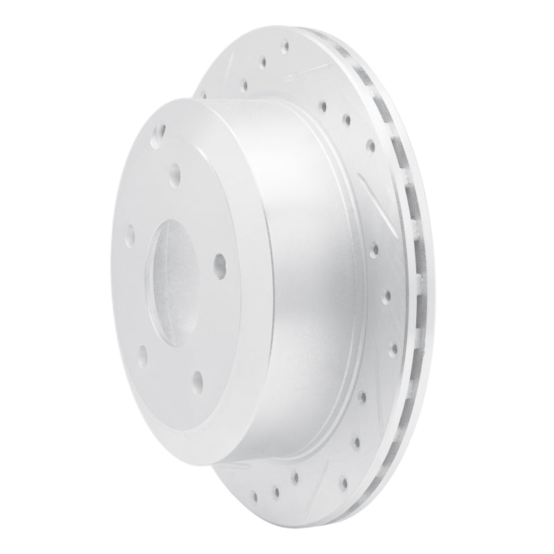 R1 05-06 Pontiac GTO Rear Left Drilled & Slotted Silver Brake Rotor