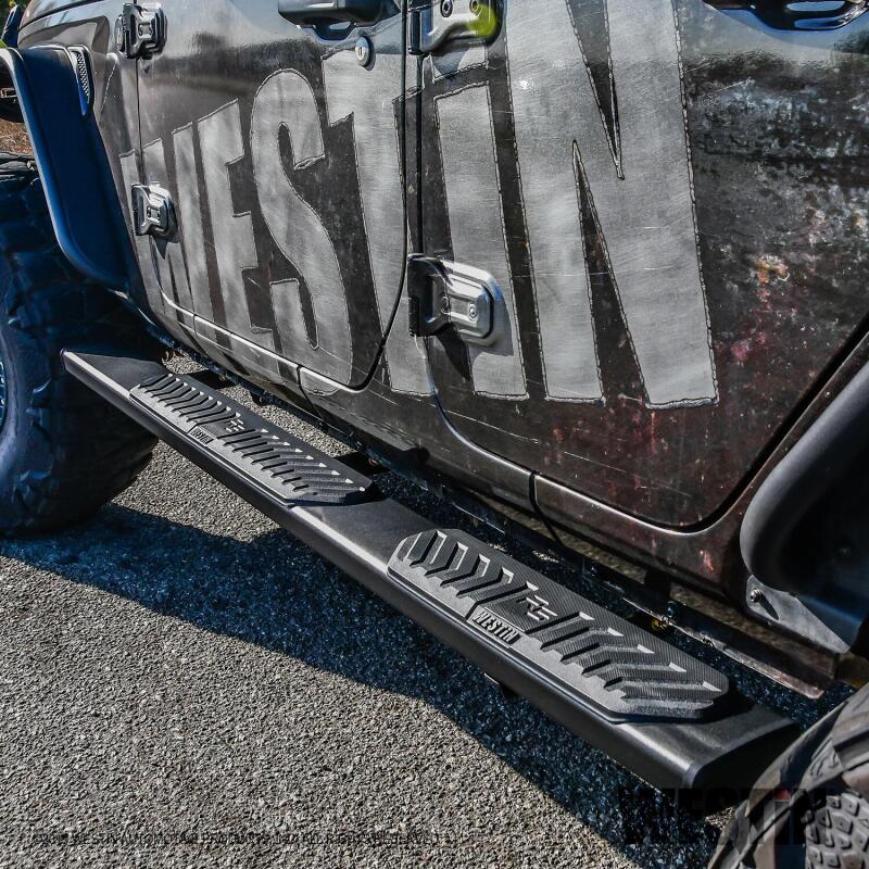 Westin 18-26 Jeep Wrangler JLU 4dr R5 Nerf Step Bars - Tex. Blk
